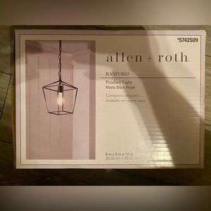 NEW in box Allen + Roth Black Pendant Light